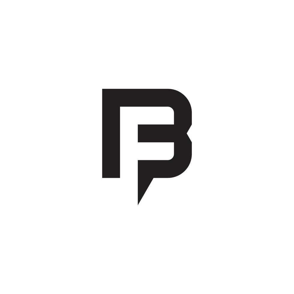 plantilla vectorial de diseño de logotipo de letra fb o bf. vector