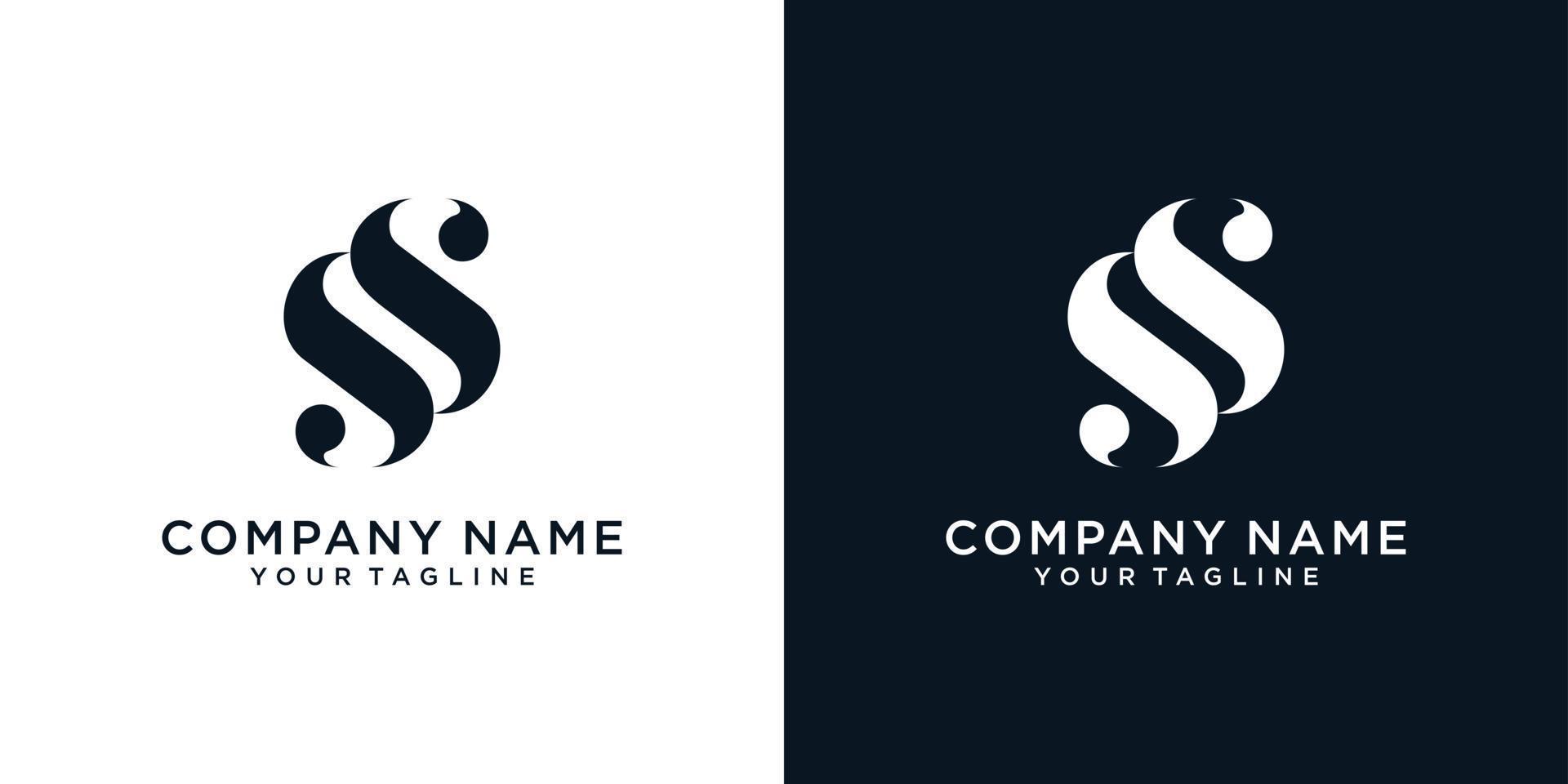 S or SS initial letter logo design vector. vector