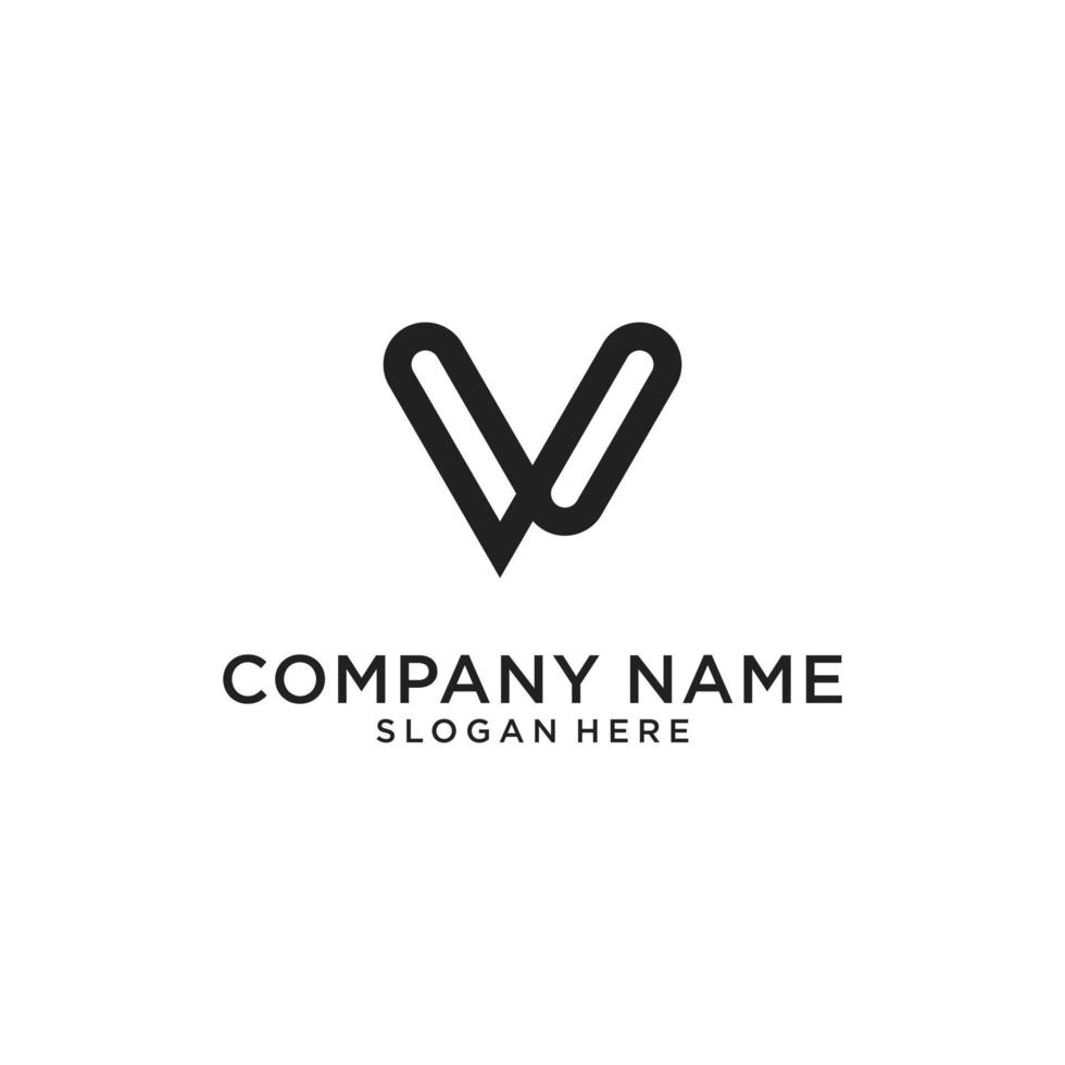 Letter V logo design template vector. vector