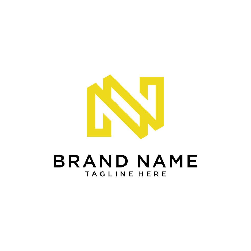 Letter N or NN monogram logo design vector. vector