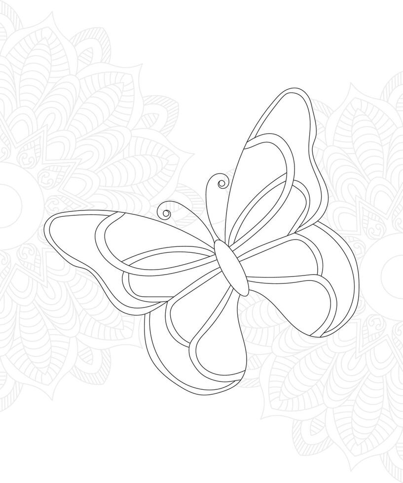 dibujos de mariposas para colorear para niños vector