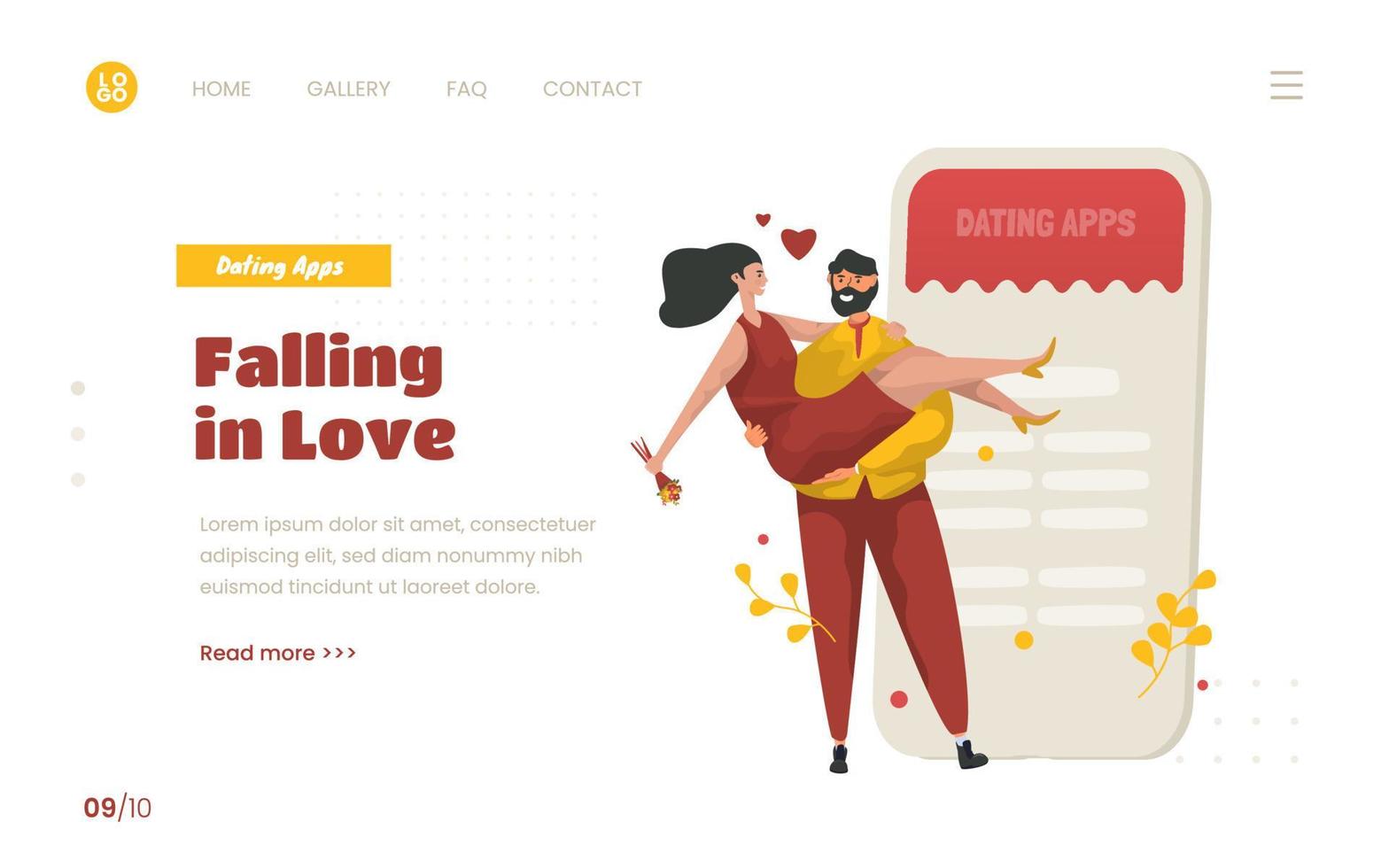 Flat design couple man holding woman for couple dating concept vector
