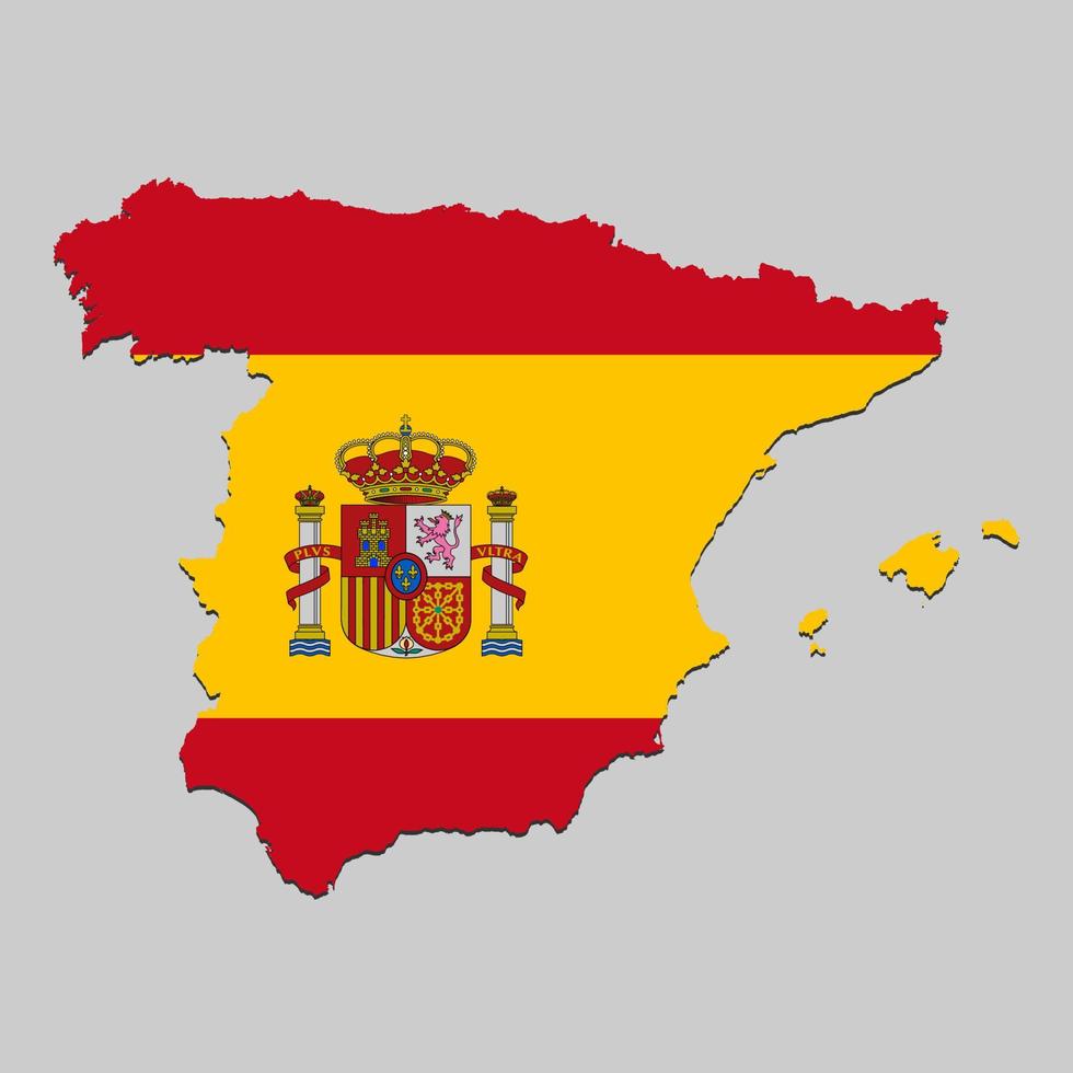 Map with national flag vector