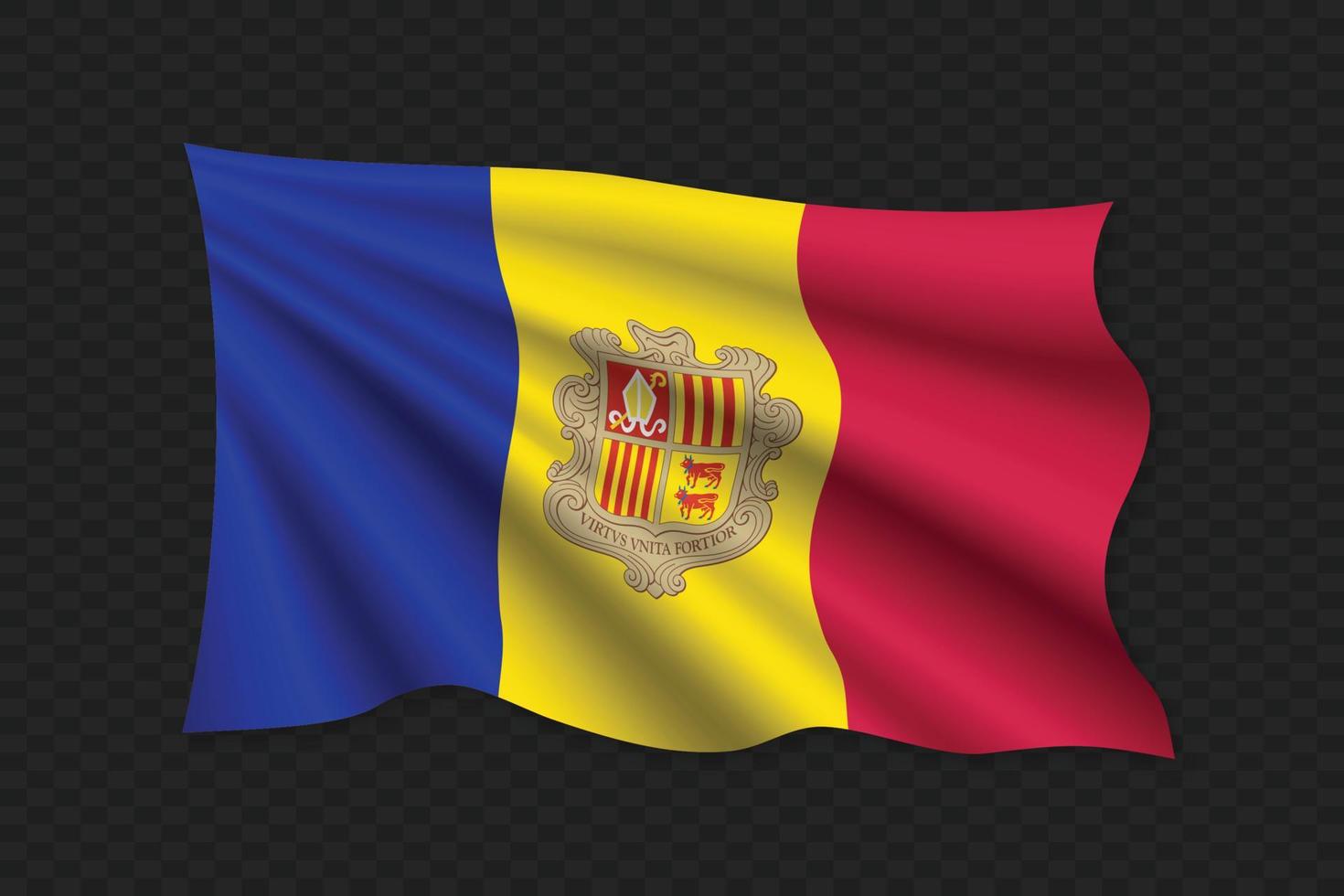 bandera ondeante 3d vector