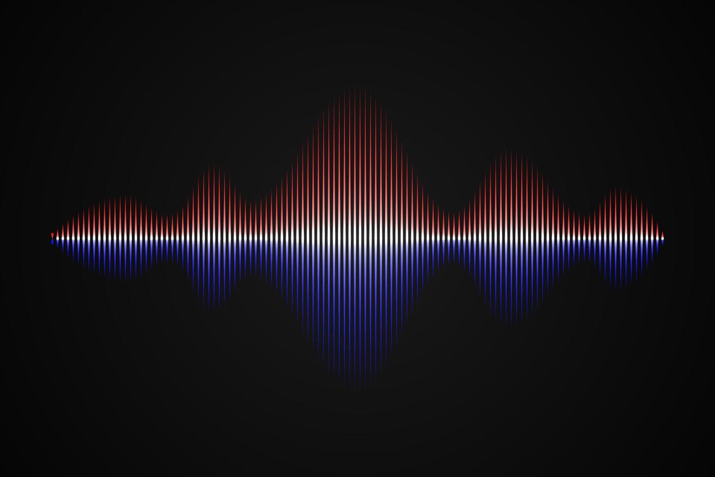 Abstract music sound wave, vector