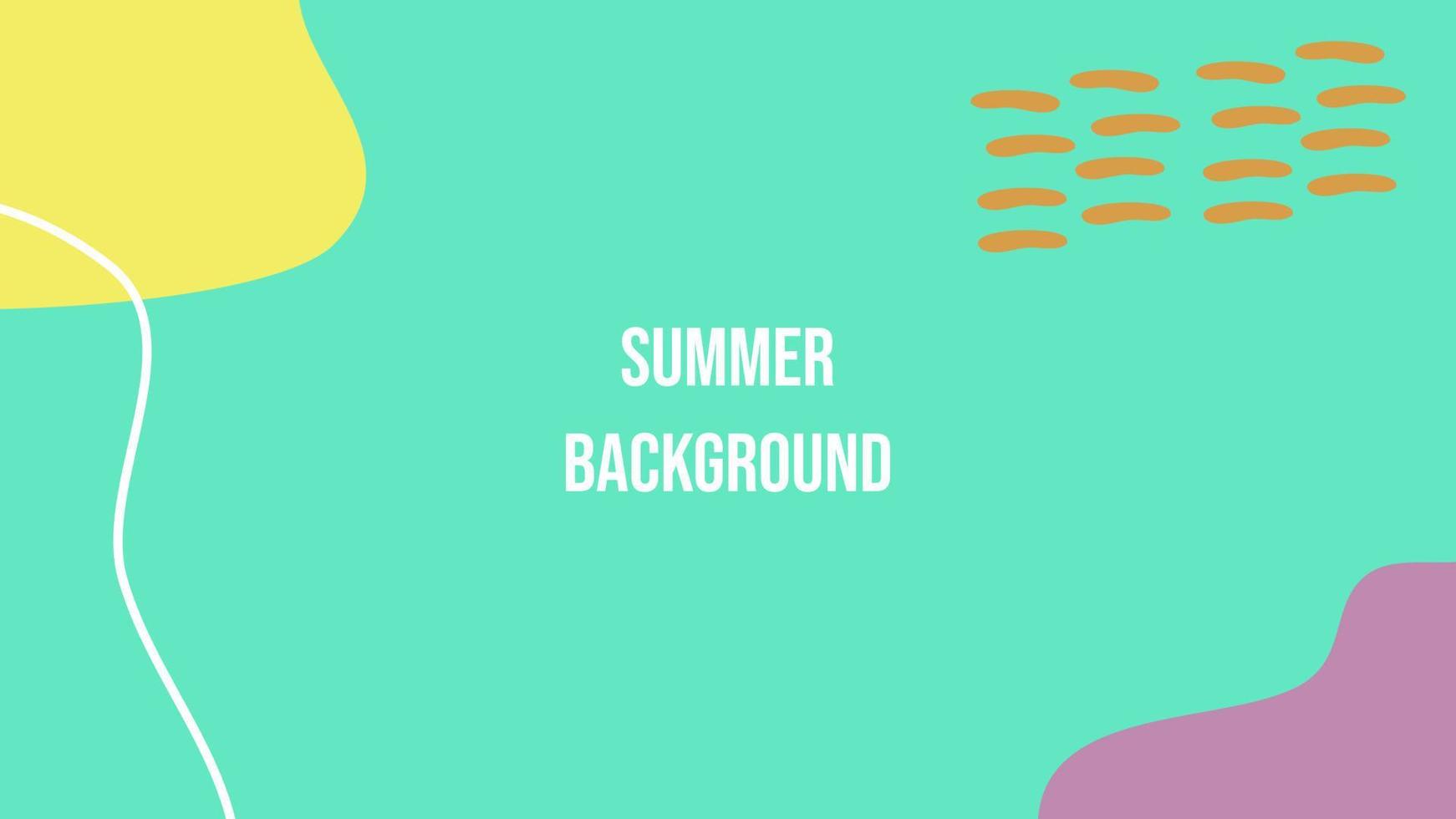 Summer vector illustration for social media design templates background with copy space for text. Summer landscapes background for banner, greeting card, poster, and advertising.