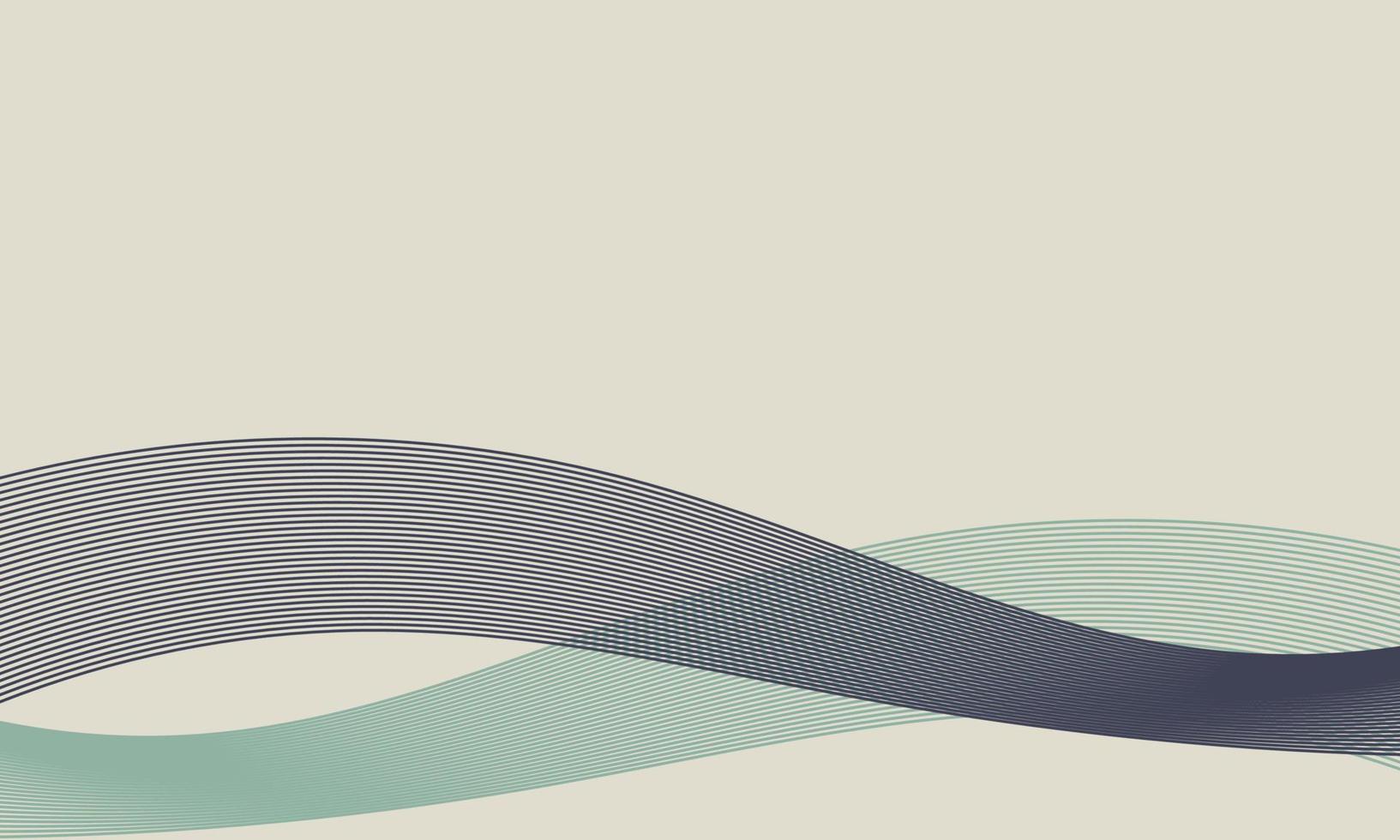 Japanese background with line wave pattern vector. Abstract art banner with line pattern. Wave object in vintage style vector