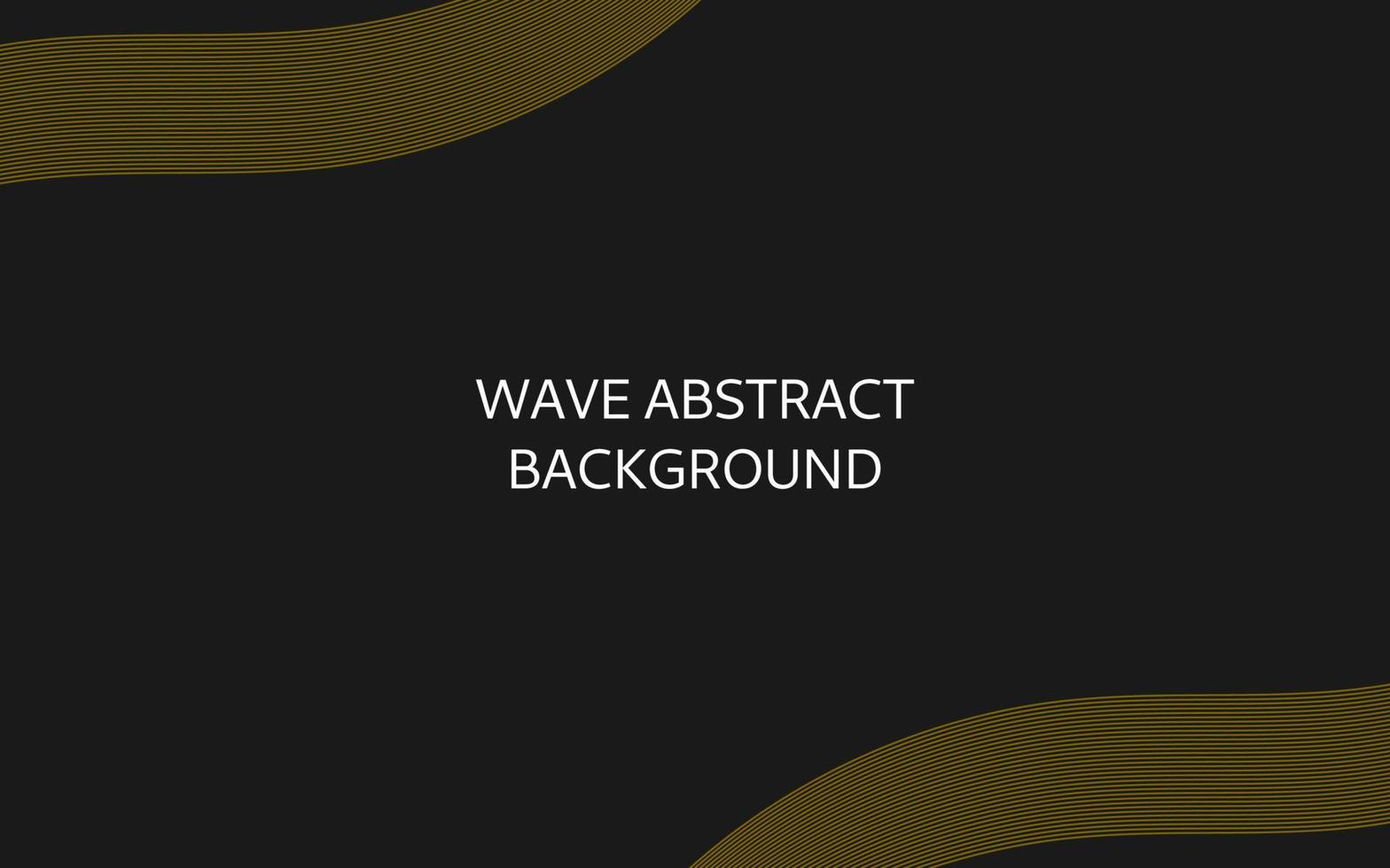 Abstract wave line background with black color. Wallpaper wave line with with gold color. Vector wave line background