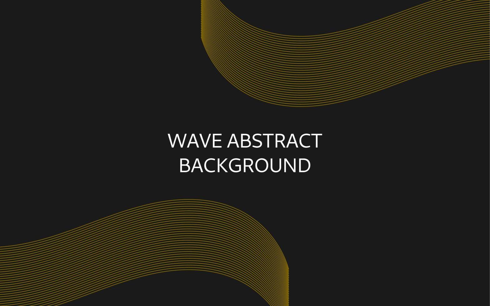 Abstract wave line background with black color. Wallpaper wave line with with gold color. Vector wave line background