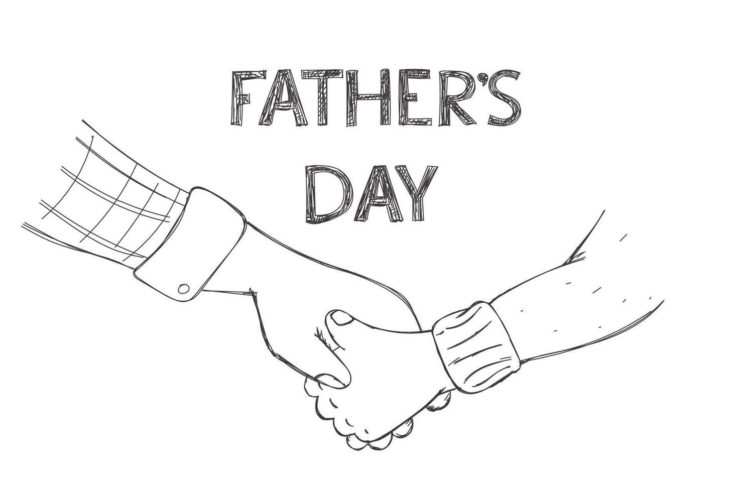 Little kid hand holding father or parent. sketch hand vector illustration for Happy fathers day concept poster background design handrawn drawing style