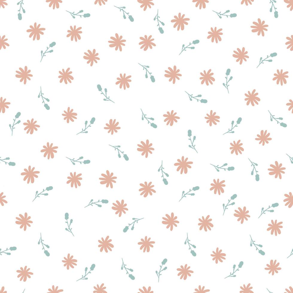 Floral seamless pattern. Pretty flowers. Printing with small pink flowers. Ditsy print. Cute spring background. elegant template for fashionable printers vector
