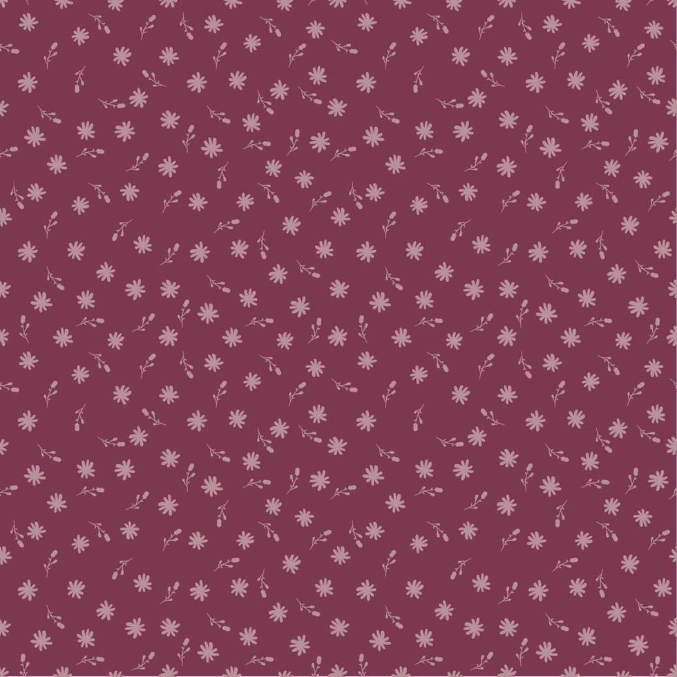 Floral seamless pattern. Pretty tiny flowers. Printing with small flowers. Ditsy print. Cute silhouette background. elegant template for fashionable printers vector