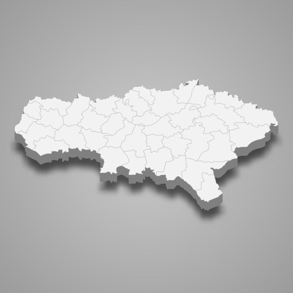3d map region of Russia vector