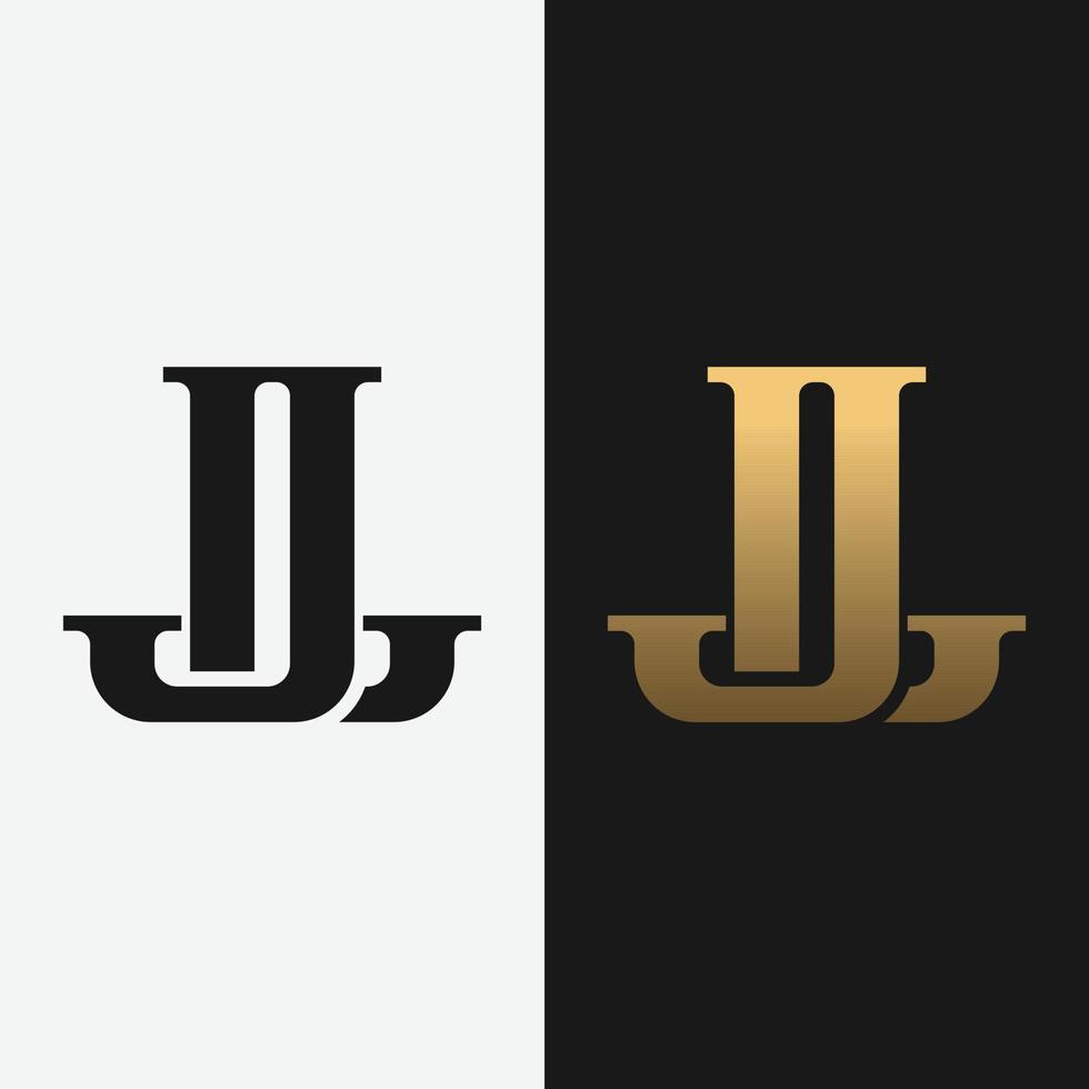 plantilla de diseño de logotipo de monograma letra jl jl lj vector