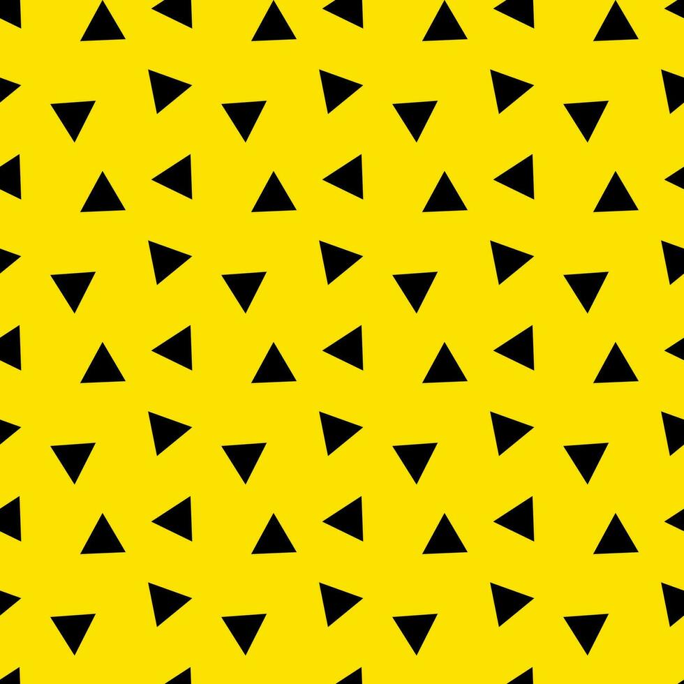 Seamless Background Yellow Black Triangle Pattern vector