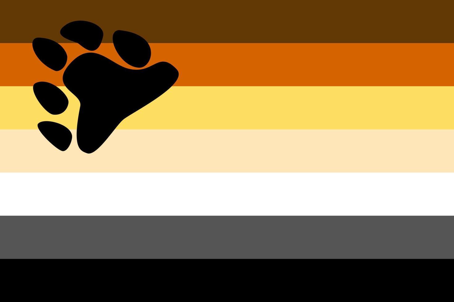 bandera del orgullo de la hermandad del oso vector