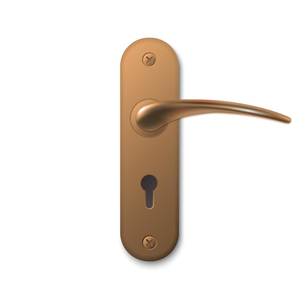 Realistic door handle isolated . Vector illustration