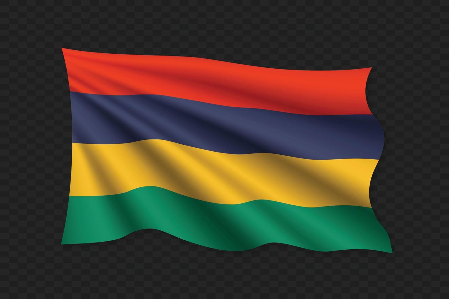 bandera ondeante 3d vector