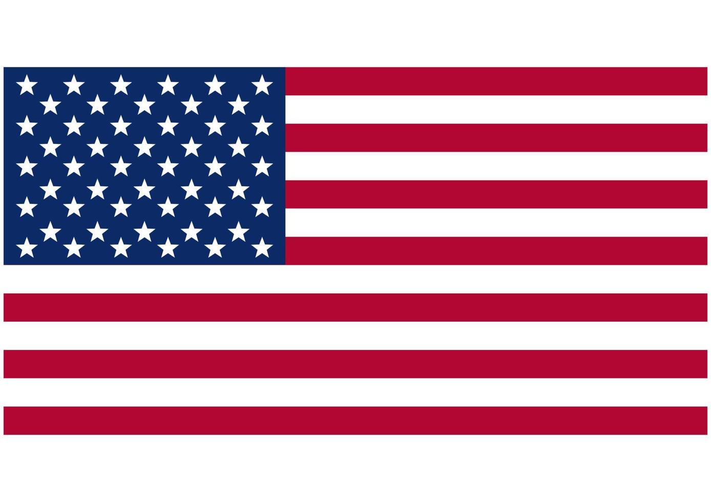 fondo de ilustración de vector de bandera de estados unidos aislado con fondo blanco