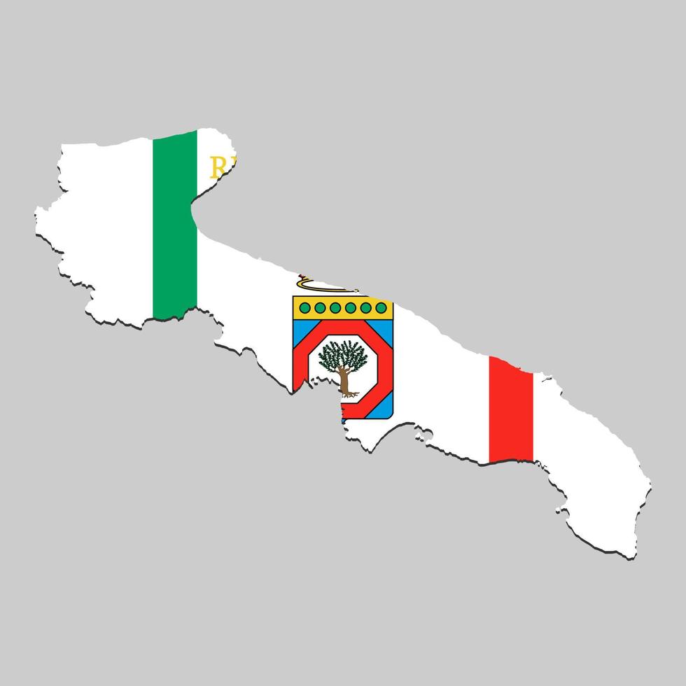 Map with flag vector