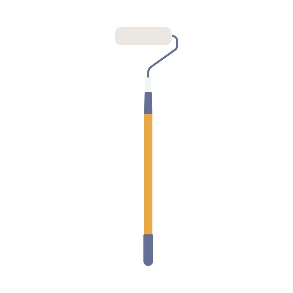 Paint Roller Flat Illustration. Clean Icon Design Element on Isolated White Background vector