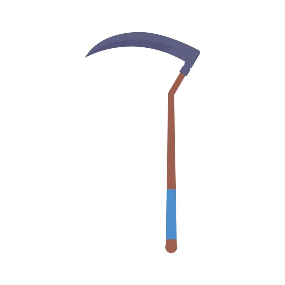 Scythe Flat Illustration. Clean Icon Design Element on Isolated White Background vector