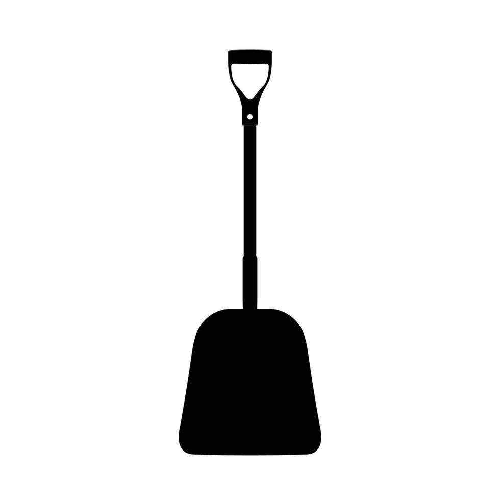 silueta de pala. elemento de diseño de icono en blanco y negro sobre fondo blanco aislado vector
