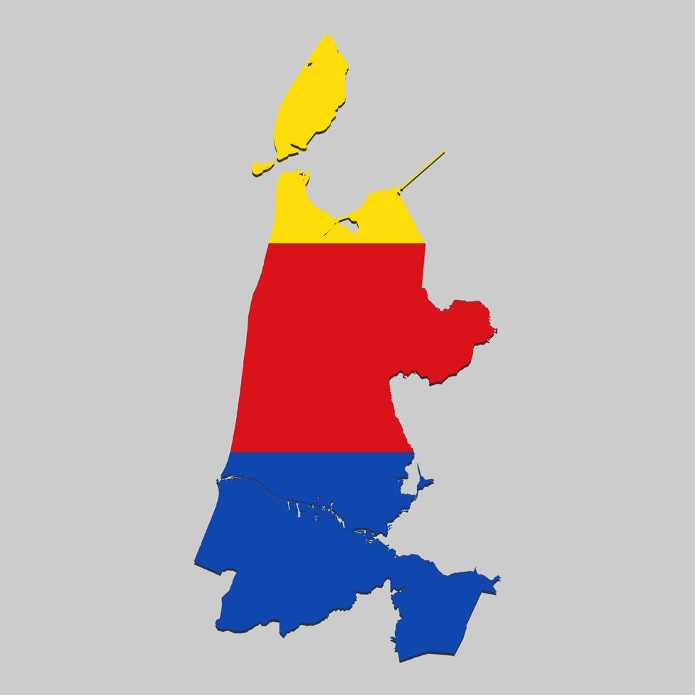 Map with national flag vector