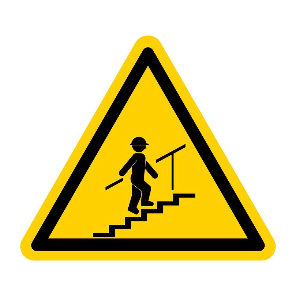 Stairway Sign On White Background vector