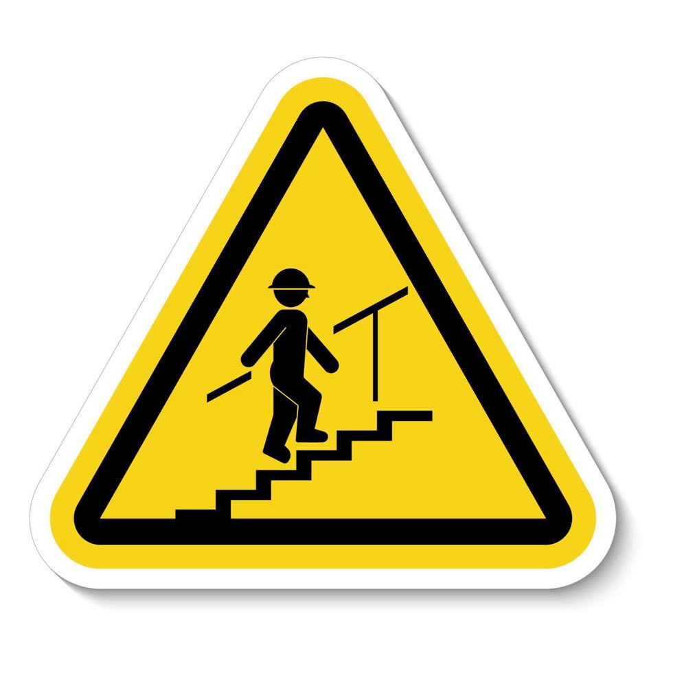 Stairway Sign On White Background vector