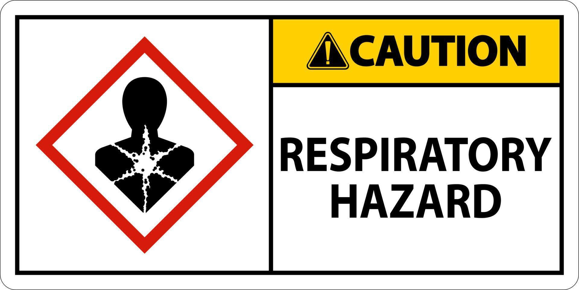 Caution Respiratory Hazard GHS Sign On White Background 8066415 Vector Art at Vecteezy