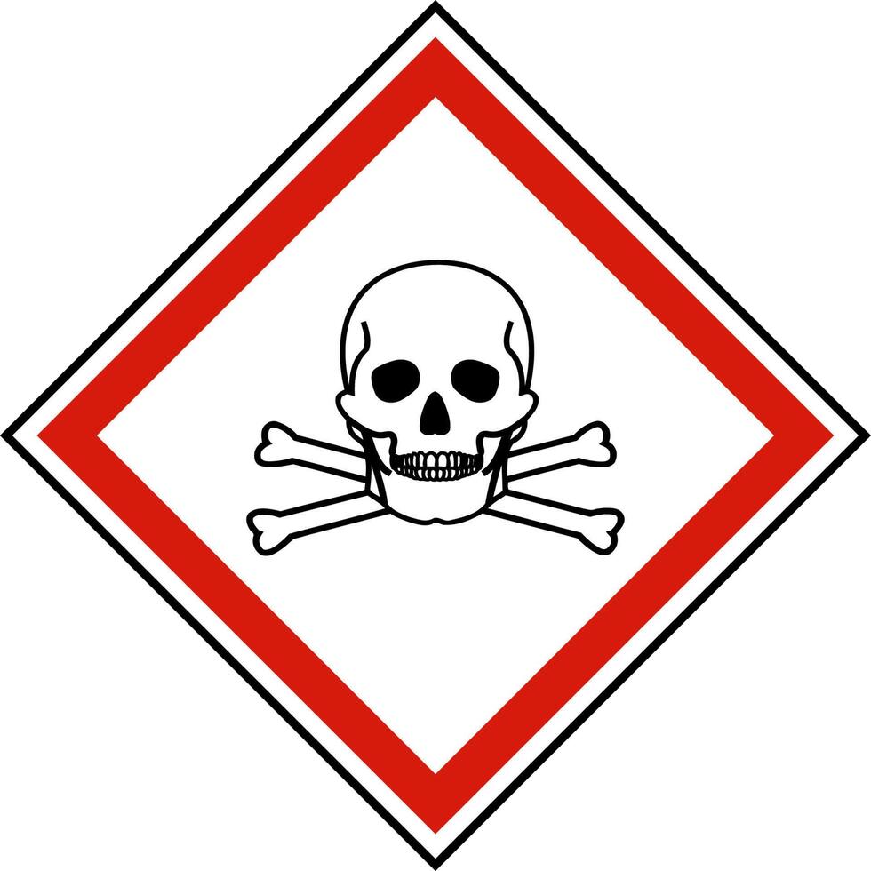 Toxic Symbol Label On White Background vector