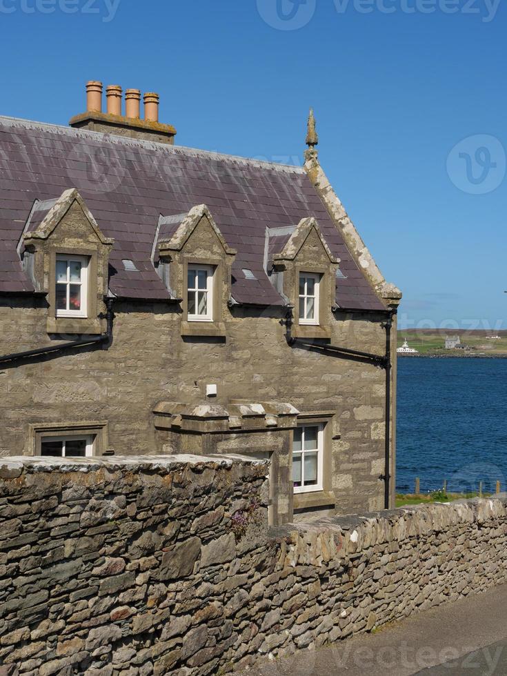 la ciudad de lerwick y la isla shetland foto