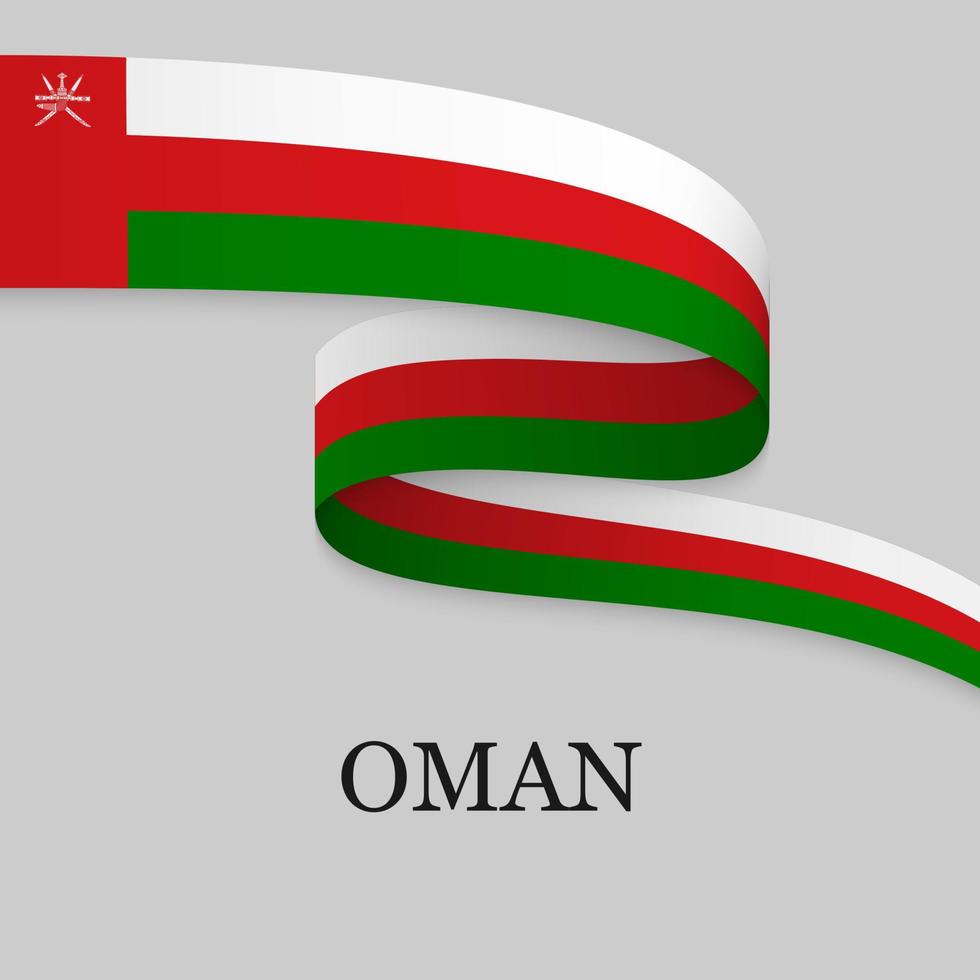 cinta ondeante o pancarta con bandera vector