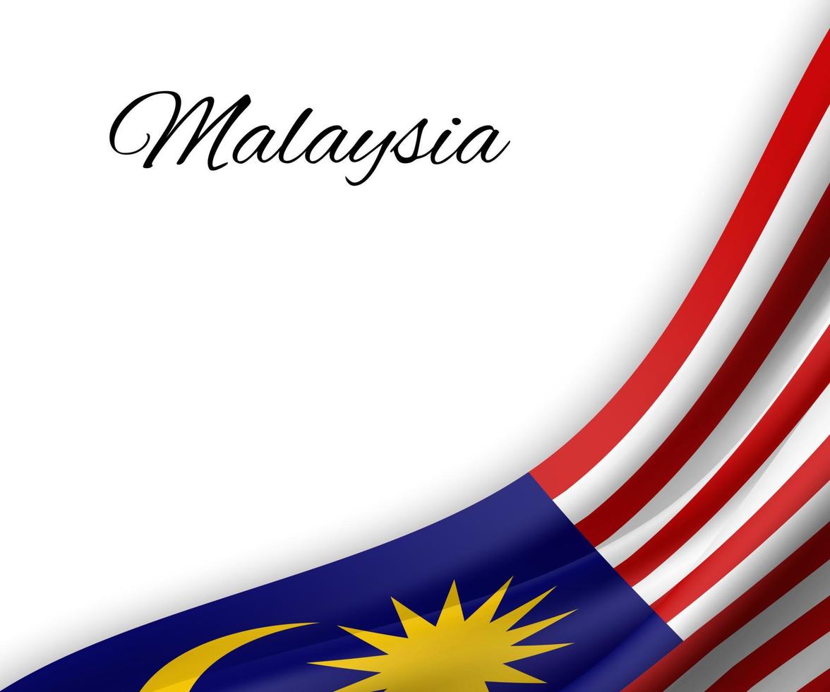 waving flag on white background. vector