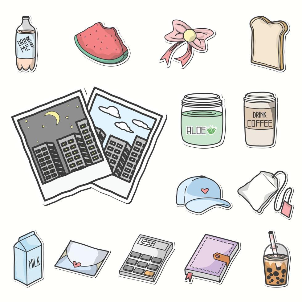 Bullet Journal Aesthetics Sticker Icon Set 8066648 Vector Art at Vecteezy