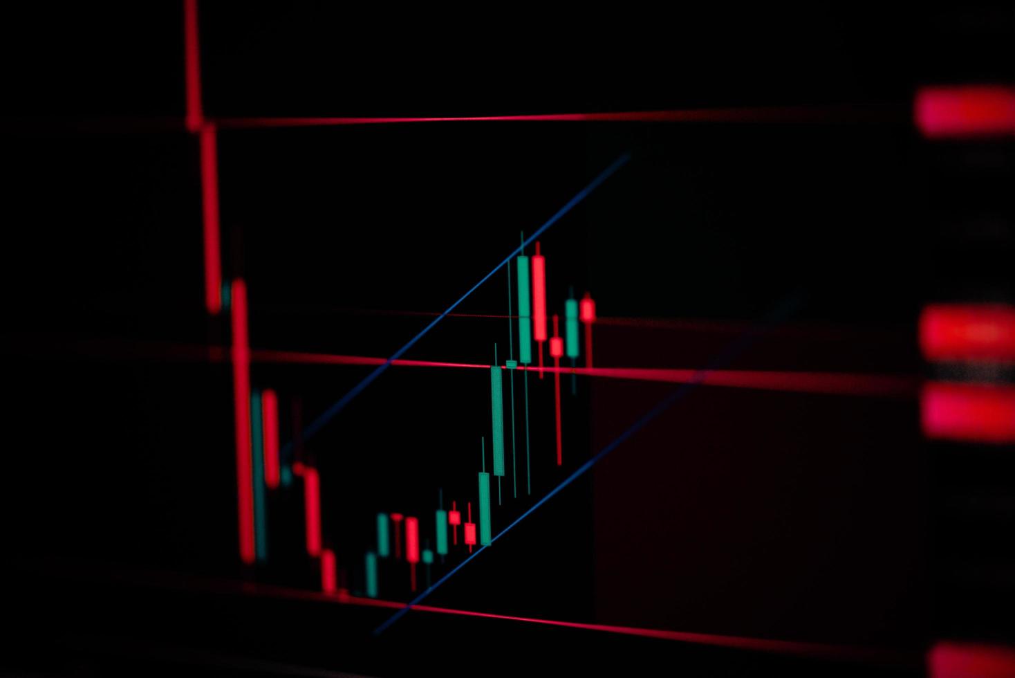 Stock crash market exchange loss trading graph analysis investment indicator business graph charts of financial digital background down stock crisis red price in down trend chart fall photo