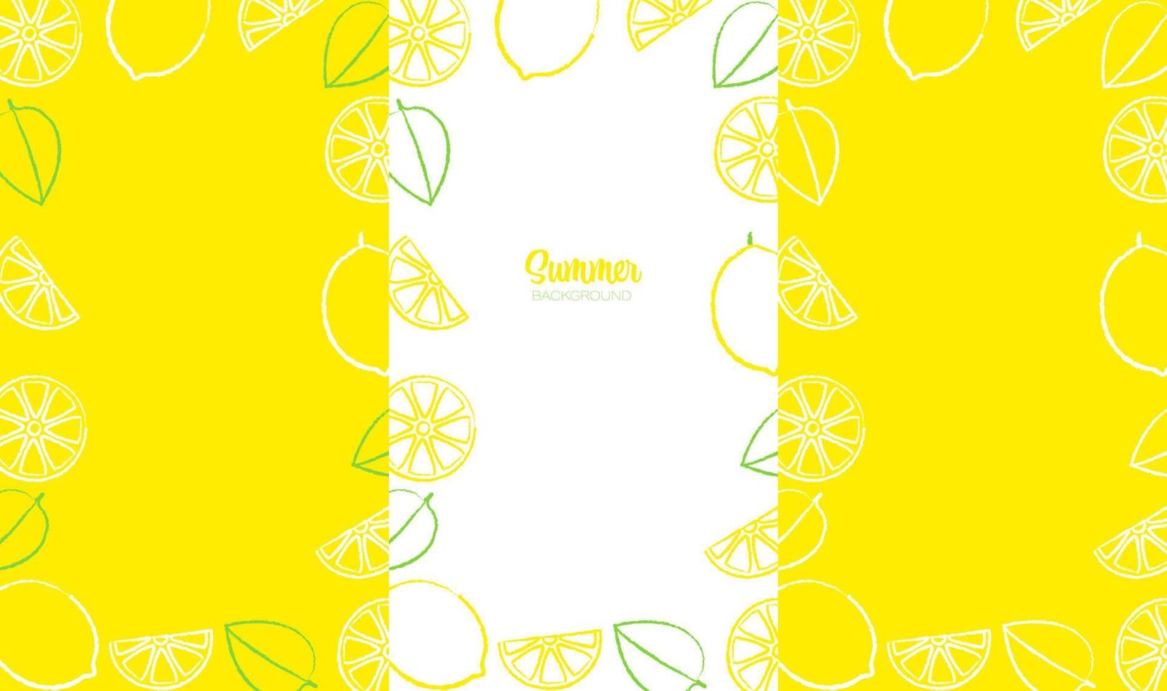 Vector Graphic Frames of Lemons, Lemon Slices and Leaves