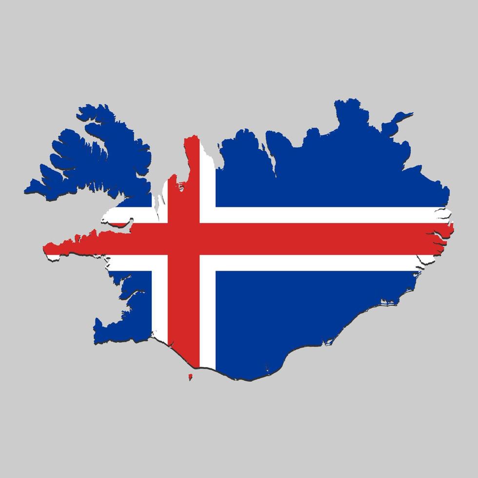Map with national flag vector