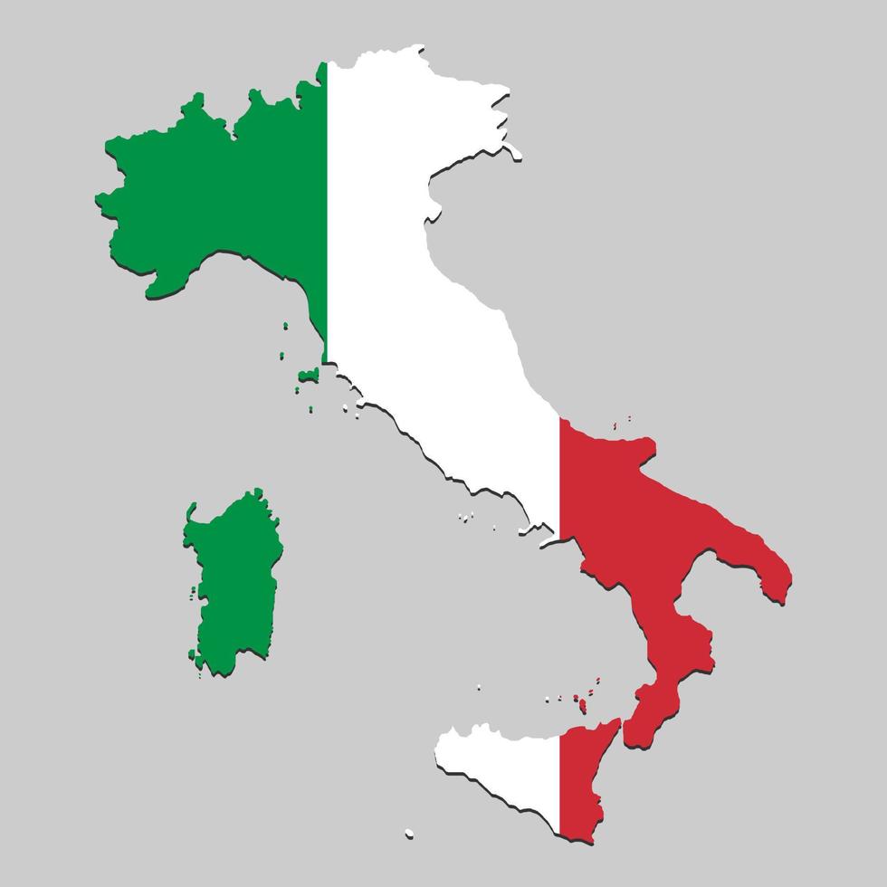Map with national flag vector