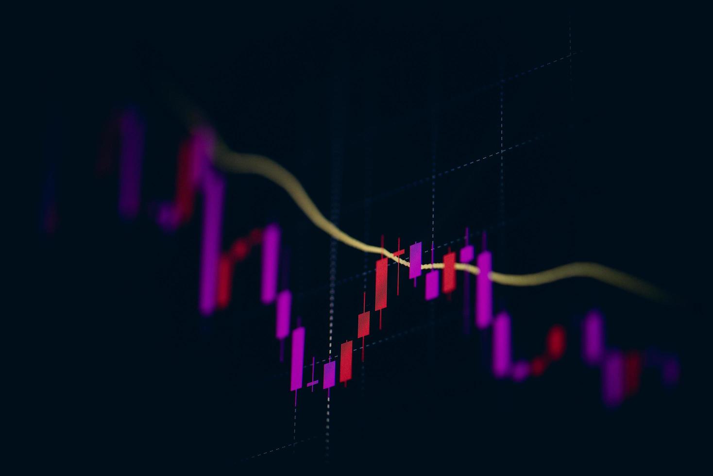 Stock crash market exchange loss trading graph analysis investment indicator business graph charts of financial digital background down stock crisis red price in down trend chart fall photo