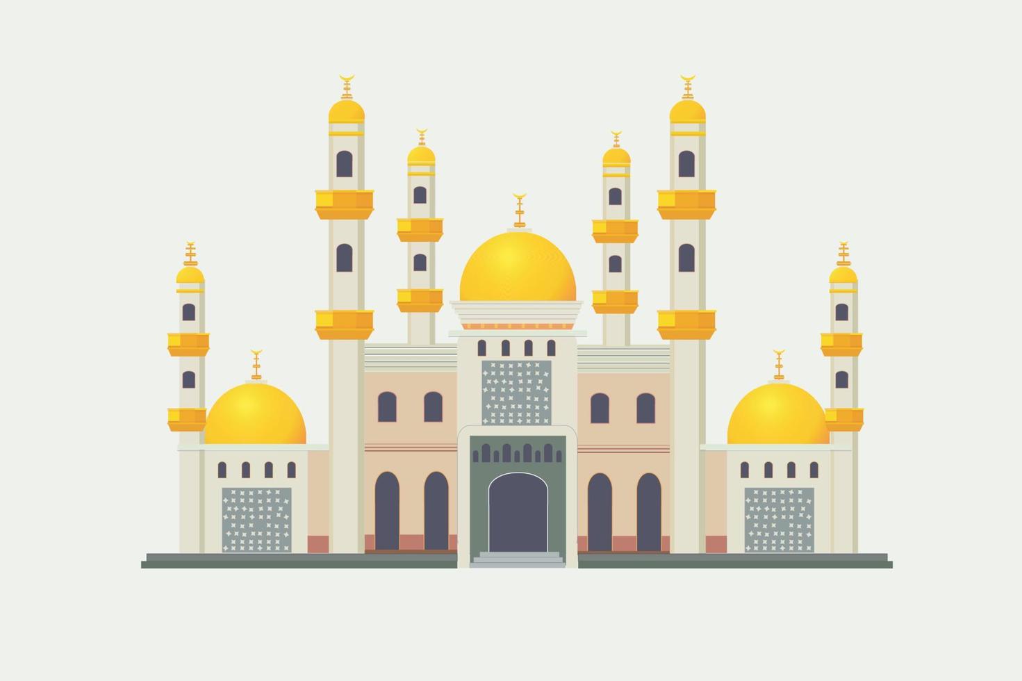 Mosque Islamic design on white background vector