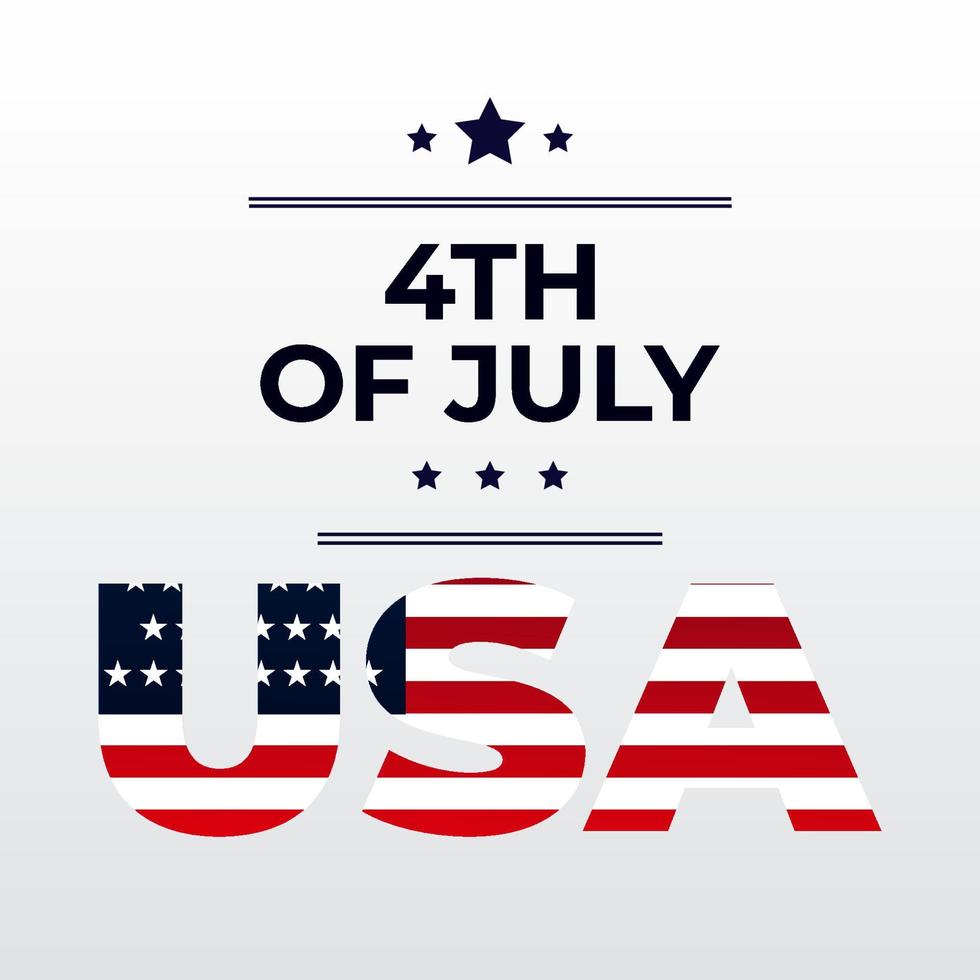 4 de julio. día de la independencia de estados unidos. Estados Unidos de America. vector