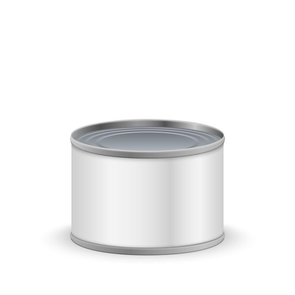 metal tin can vector