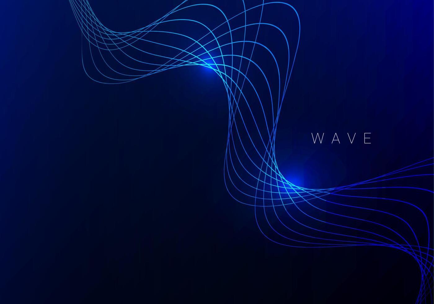 Abstract blue dynamic flyer background with shiny lines vector illustration