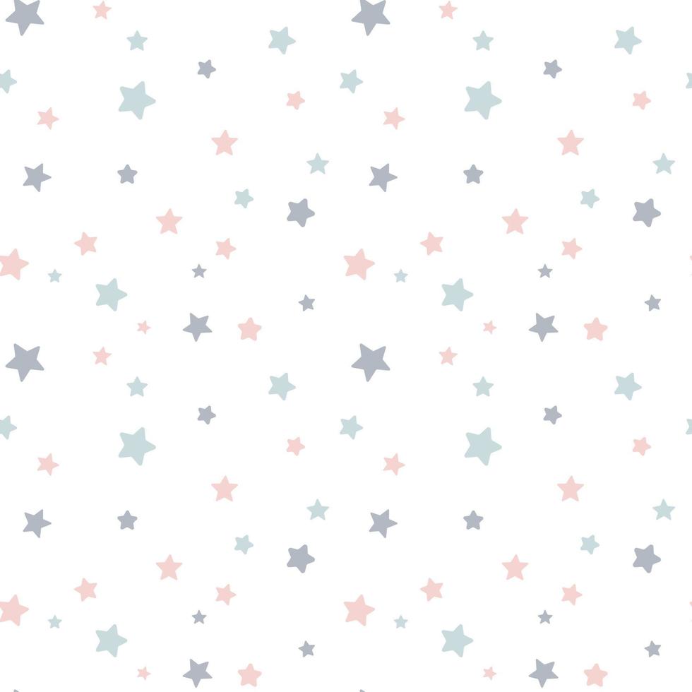 patrón pastel boho con estrellas. plantilla de fondo boho bebé. arte de la pared de la guardería, textil para bebés, papel imprimible, dormitorio. aislado sobre fondo blanco. vector