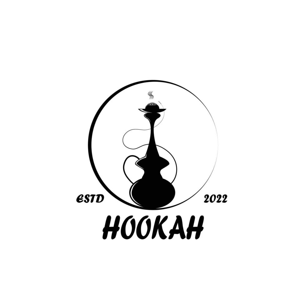 vector hookah, cigarettes using a minimalist pipe. template, cafe, lounge