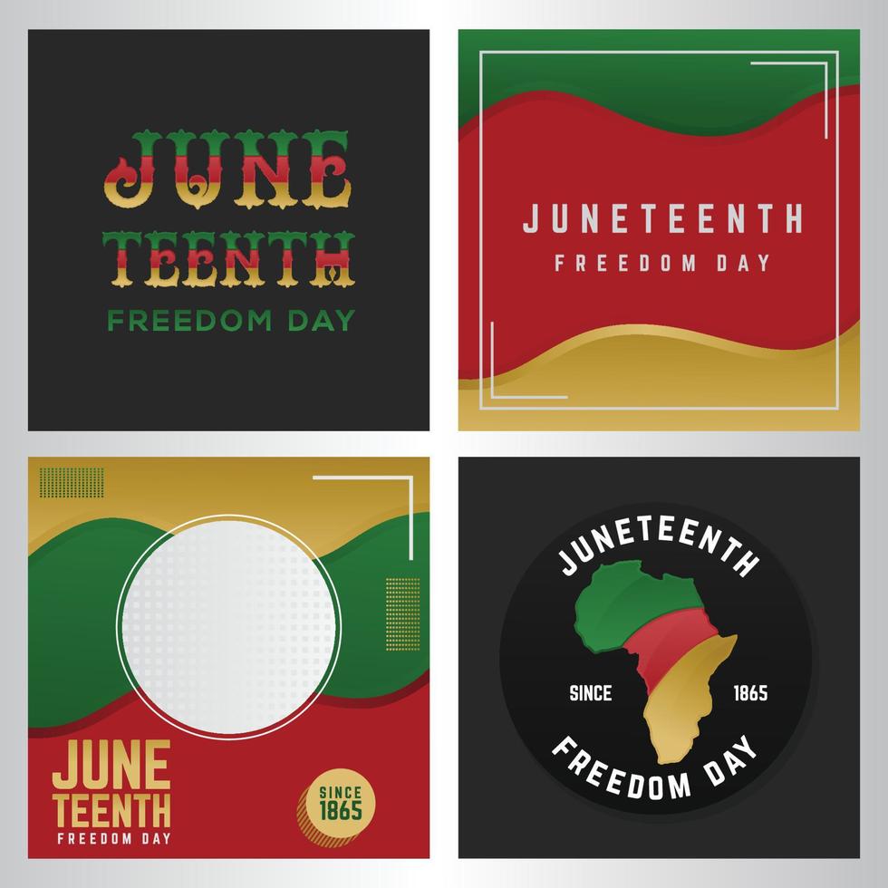 social media post Juneteenth free eps vector