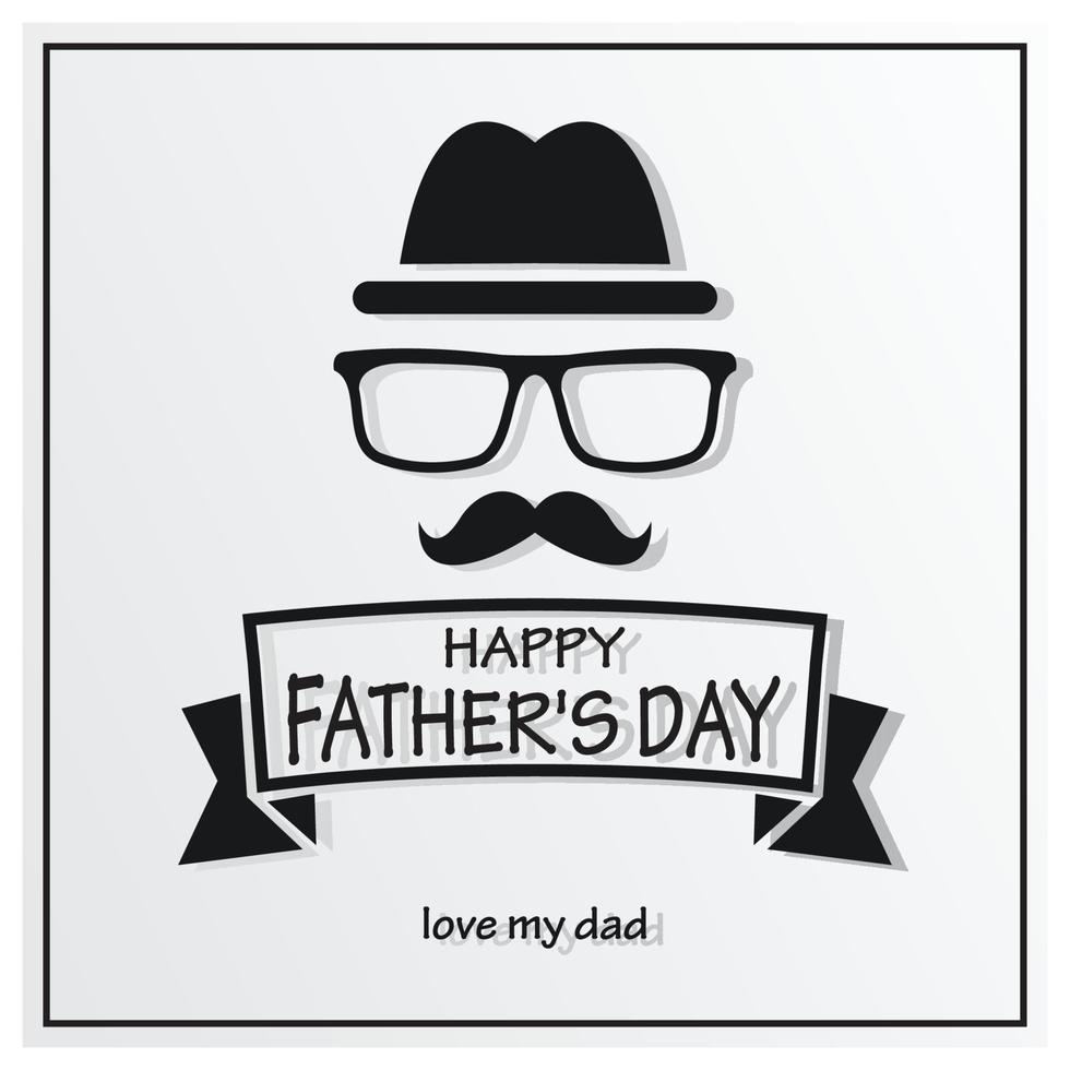 Free Vector  Happy fathers day cap and spectacles on mustache