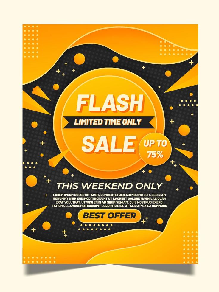 cartel de venta flash vector